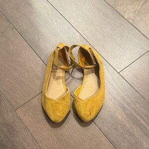 Old Navy Mustard Suede Flats
